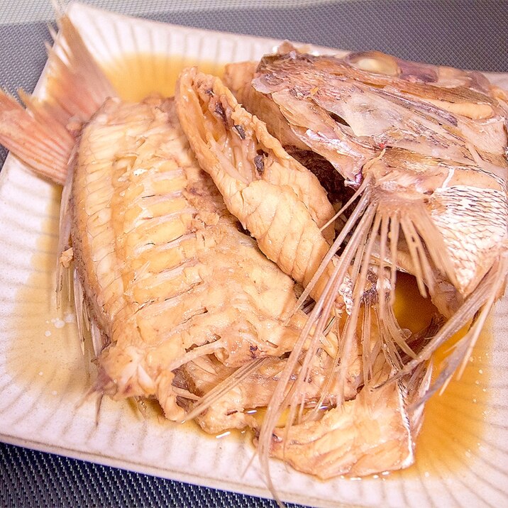 一気にメイン料理!鯛あらの煮